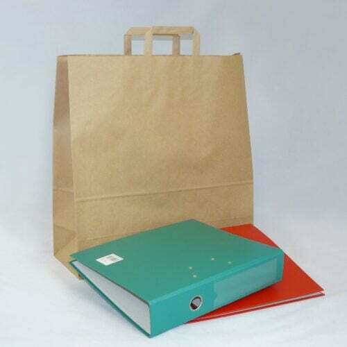 torba beżowa uchwyt płaski 45 x 18 x 48 cm papierowa