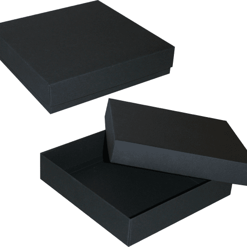 18 x 18 x 4 cm czarny karton ozdobny