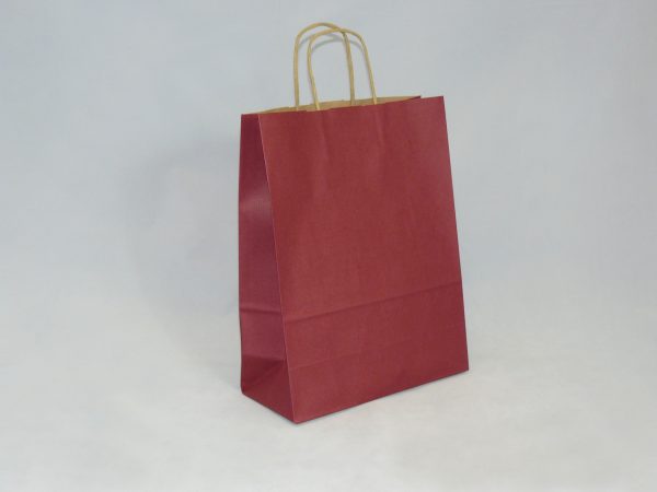 Torba 25x11x32 cm bordo ucho skręcane