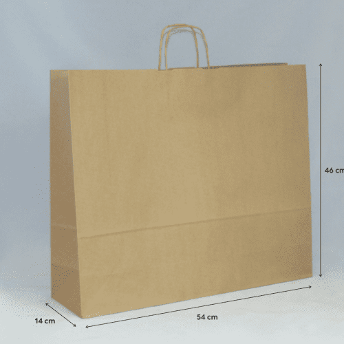 Torba eko 54 x 15 x 46 cm beżowa ucho skręcane