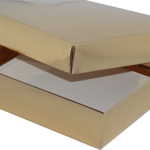 Pudełko złote 18 x 18 x 4 cm