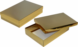 pudełko ozdobne złote 35 x 24 x 7 cm