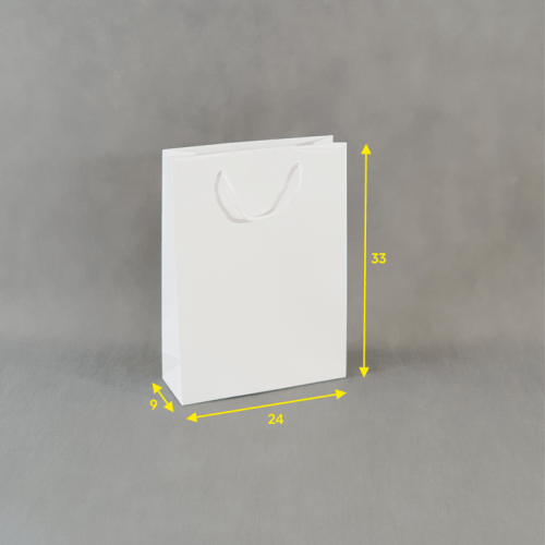 Torba reklamowa na A4. Laminat biały 24x9x33