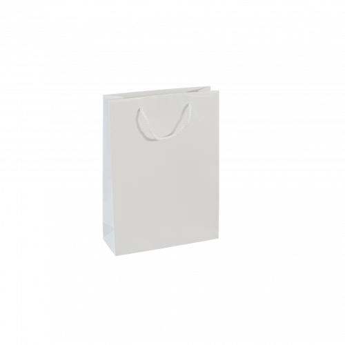 Torba reklamowa A4. Laminat biały 24x9x33