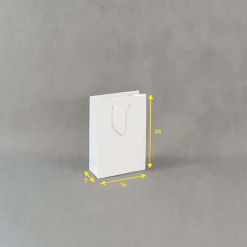 Torba reklamowa mała, Laminat błyszczący 16x7x24