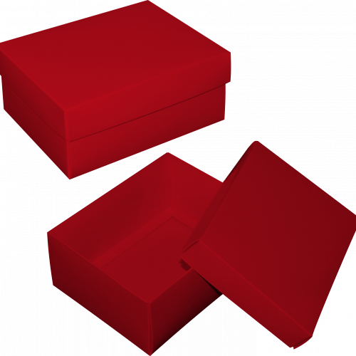 Pudełko czerwone 16 x 12,5 x 7 cm barwione w masie