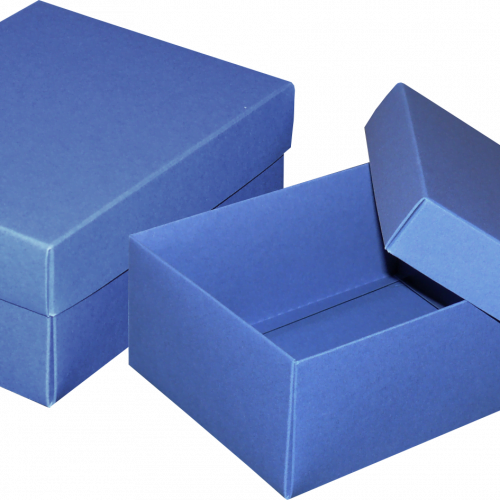 Małe pudełko niebieskie 16 x 12,5 x 7 barwione w masie
