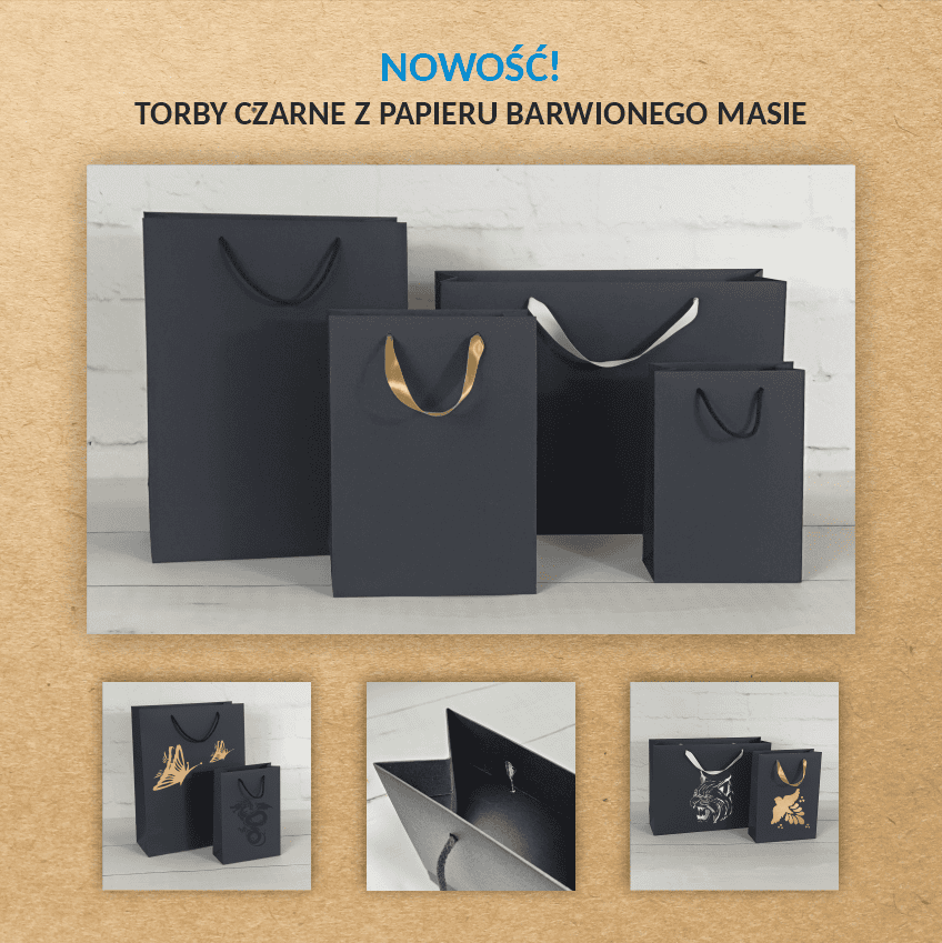 Torby papierowe ekologiczne czarne